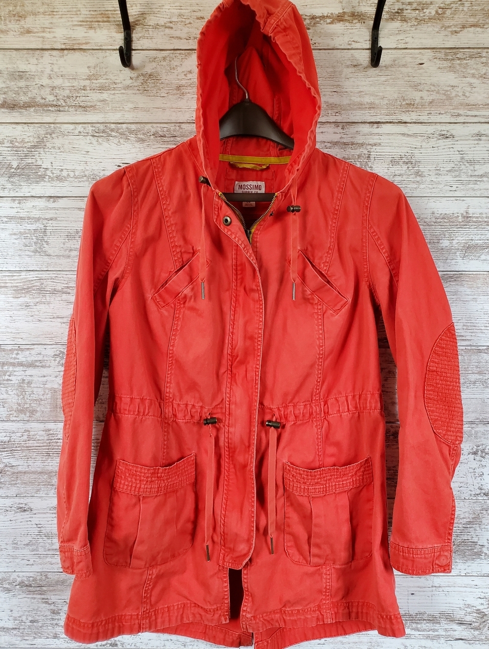 Mossimo Supply Co. Y2K Red Hooded Utility Anorak Jacket
